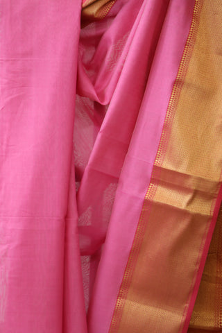 Pink Maheshwari Cotton Silk Saree - SRPMCS172EX