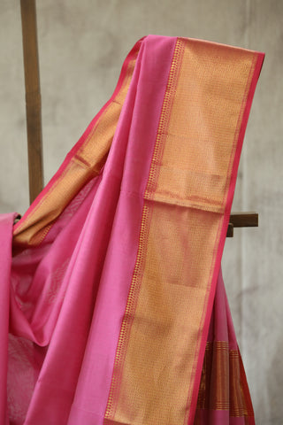 Pink Maheshwari Cotton Silk Saree - SRPMCS172EX