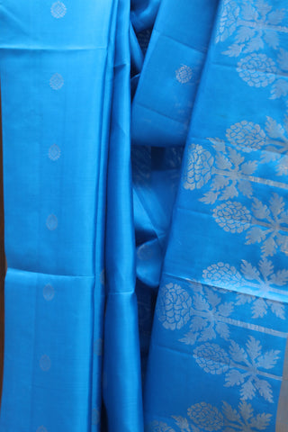 Blue Soft Silk Saree - SRBSSS293