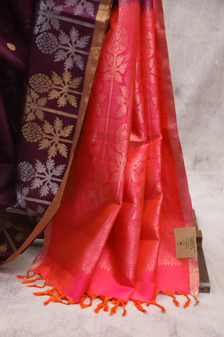 Purple Soft Silk Saree - SRPSSS294