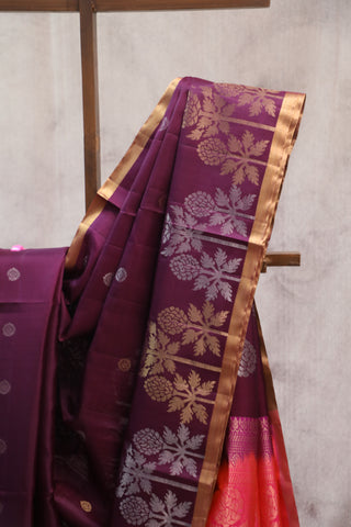 Purple Soft Silk Saree - SRPSSS294