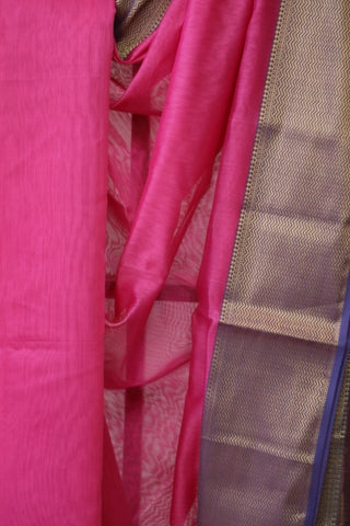 Pink Cotton Silk Maheshwari Saree - SRPCSMS327