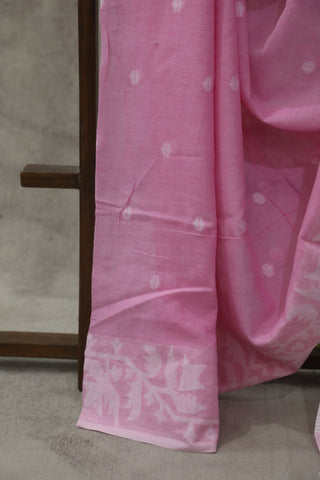 Cotton Candy Mul Cotton Jamdani Saree-SRCCMCJS158