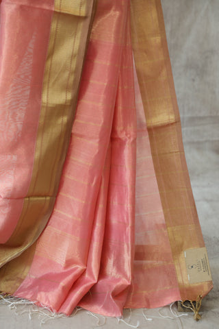 Pink Tissue Maheshwari Saree - SRPTMS122EX