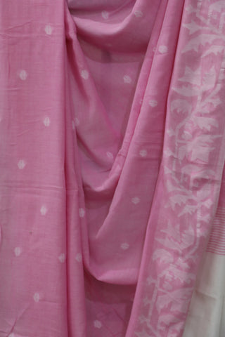 Cotton Candy Mul Cotton Jamdani Saree-SRCCMCJS158