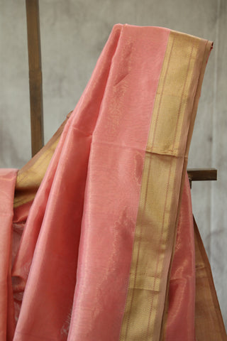 Pink Tissue Maheshwari Saree - SRPTMS122EX