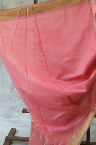 Pink Tissue Maheshwari Saree - SRPTMS122EX