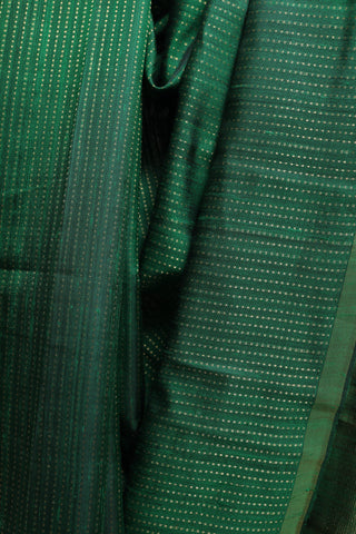 Green Raw Silk Saree - SRGRSS364