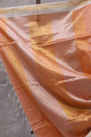 Orange Maheshwari Tissue Saree - SROMTS313