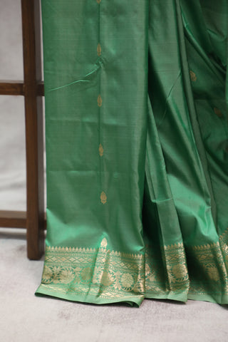 Pastel Green Banarasi Silk Saree-SRPGBSS485