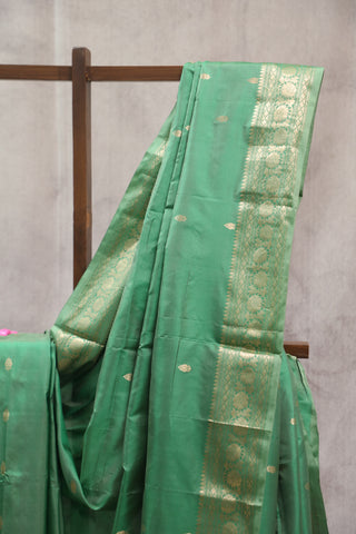 Pastel Green Banarasi Silk Saree-SRPGBSS485