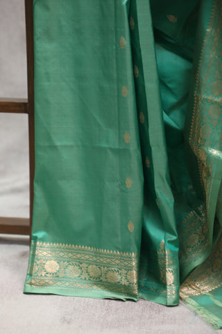 Pastel Green Banarasi Silk Saree-SRPGBSS486