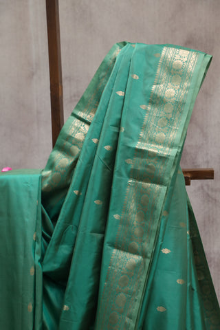 Pastel Green Banarasi Silk Saree-SRPGBSS486