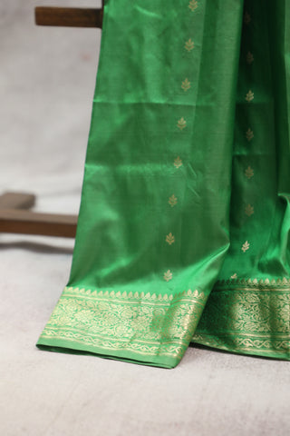 Green Banarasi Silk Saree-SRGBSS489