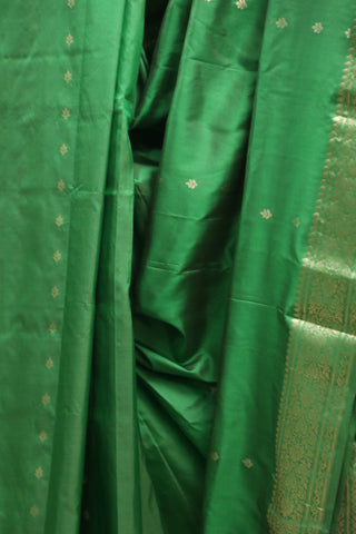 Green Banarasi Silk Saree-SRGBSS489