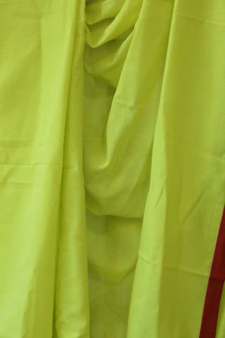 Neon Yellow Mulmul Cotton Saree-SRNYMCS17EX