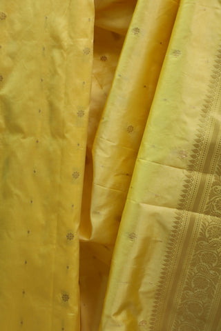 Yellow Banarasi Silk Saree-SRYBSS488