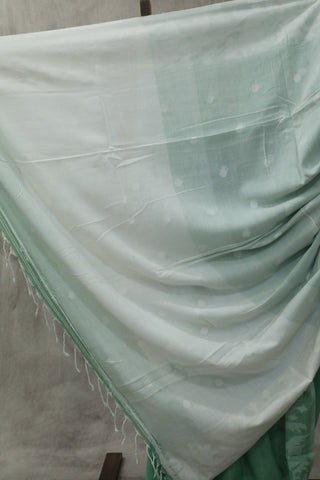 Pastel Green Mul Cotton Jamdani Saree-SRPGMCJS166