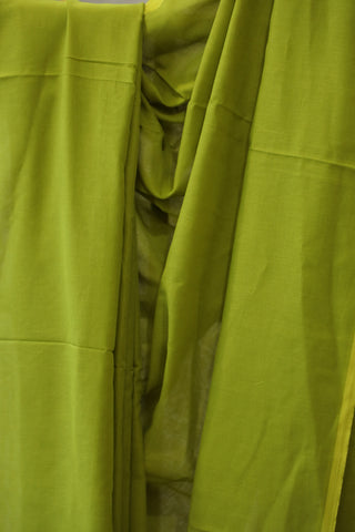 Neon Green Mulmul Cotton Saree-SRNGMCS13EX