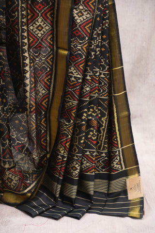 Black Rajkot Patola Silk Saree - SRBRPSS249