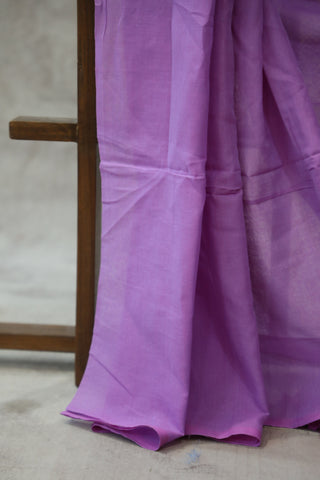 Lavender Mulmul Cotton Saree-SRLS29EX