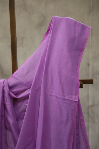 Lavender Mulmul Cotton Saree-SRLS29EX