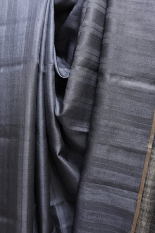 Grey Pashmina Tussar Silk Saree - SRGPTSS693