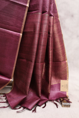 Purple Pashmina Tussar Silk Saree - SRPTSS686