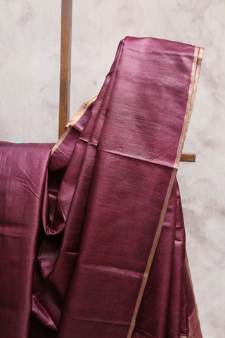 Purple Pashmina Tussar Silk Saree - SRPTSS686