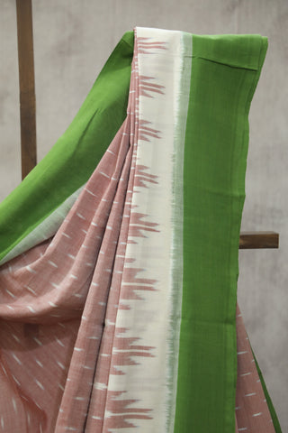 Maroon Pochampalli Cotton Ikat Saree - SRMPCIS218