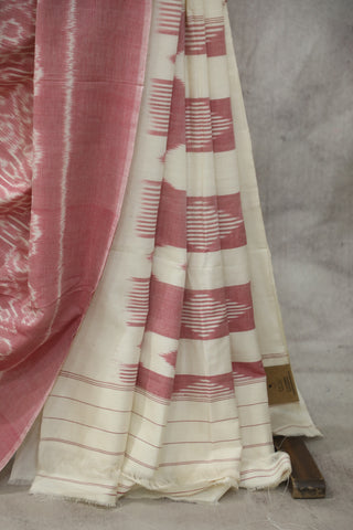 Pink Pochampalli Cotton Ikat Saree - SRPPCIS219