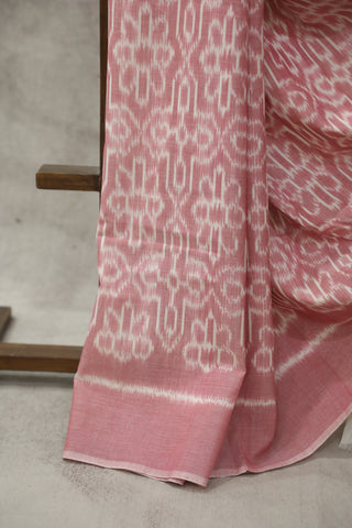 Pink Pochampalli Cotton Ikat Saree - SRPPCIS219