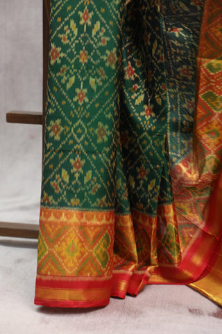 Green Rajkot Patola Silk Saree - SRGRPSS255