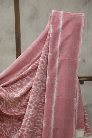 Pink Pochampalli Cotton Ikat Saree - SRPPCIS219