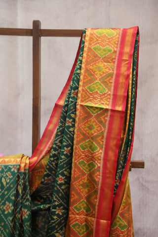 Green Rajkot Patola Silk Saree - SRGRPSS255