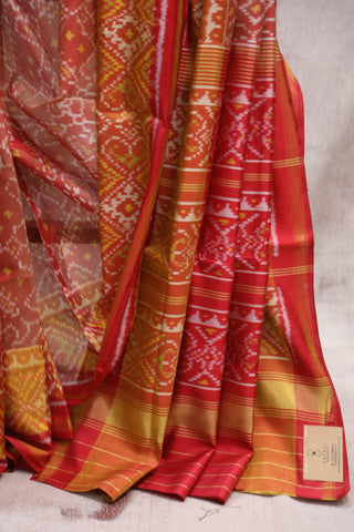 Red Rajkot Patola Silk Saree - SRRRPSS256