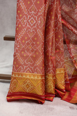 Red Rajkot Patola Silk Saree - SRRRPSS256