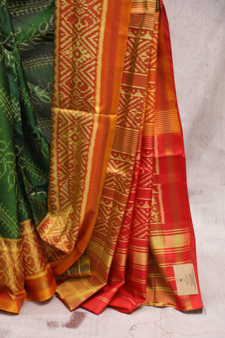 Green Rajkot Patola Silk Saree - SRGRPSS252