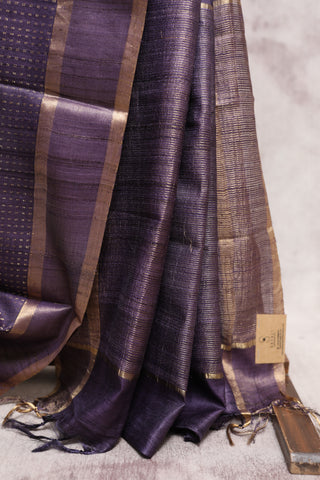 Purple Tussar Silk Saree - SRPTSS673