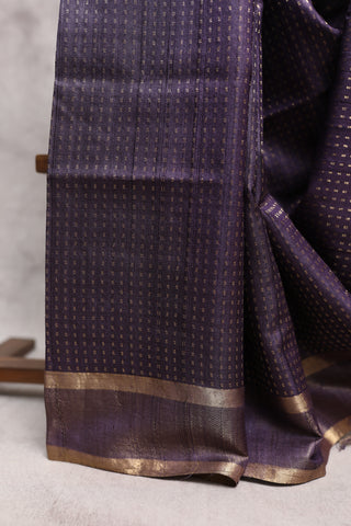 Purple Tussar Silk Saree - SRPTSS673