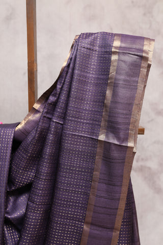 Purple Tussar Silk Saree - SRPTSS673