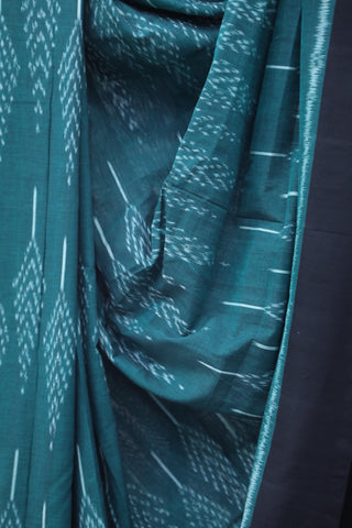 Dark Green Pochampalli Cotton Ikat Saree - SRDGPCIS224