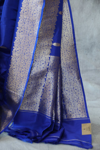 Blue Banarasi Silk Saree-SRBBSS494