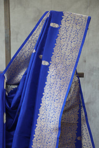 Blue Banarasi Silk Saree-SRBBSS494