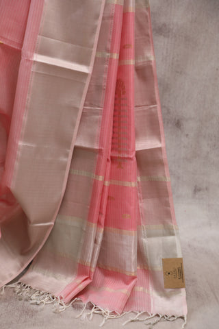 Pink Silk Maheshwari Saree - SRPSMS280