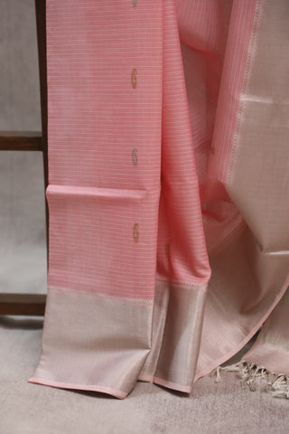 Pink Silk Maheshwari Saree - SRPSMS280