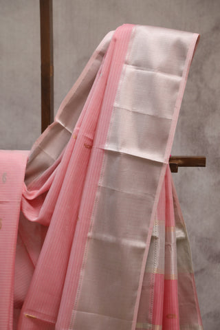 Pink Silk Maheshwari Saree - SRPSMS280