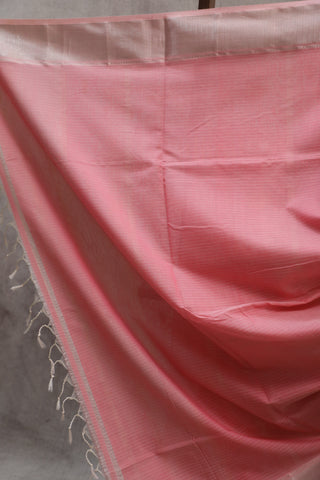 Pink Silk Maheshwari Saree - SRPSMS280