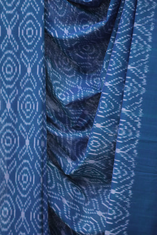 Blue Pochampalli Cotton Ikat Saree - SRDBPCIS213