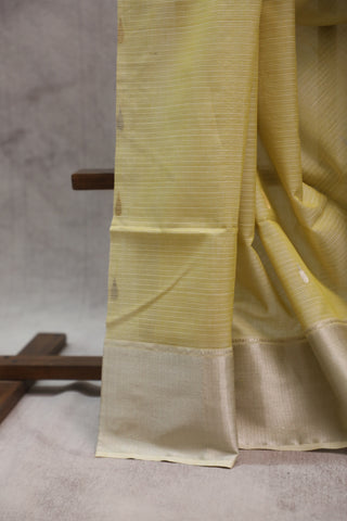 Yellow Silk Maheshwari Saree - SRYSMS279